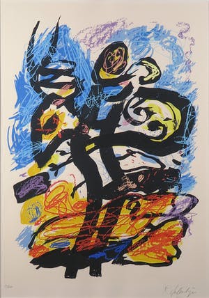 Kees Salentijn - Zeefdruk, Hommage aan Van Gogh - Ingelijst kopen? Bied vanaf 50!