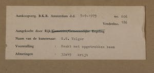 Gerbrand Volger - Naakt met opgetrokken been - 1975 - krijt op papier - BKR Amsterdam kopen? Bied vanaf 20!