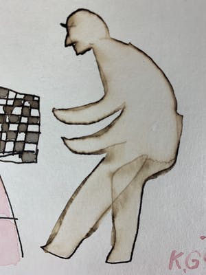 Klaas Gubbels - gemengde techniek op papier - 1985 (UNIEK WERK) kopen? Bied vanaf 225!