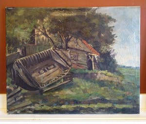 Frans Hoos - (1884-1966) - Sloep op de wal kopen? Bied vanaf 1!