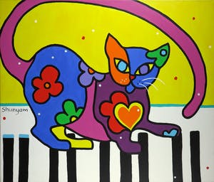 Buy Shunyam - Acryl op doek, Rhapsody in blue - Ingelijst (Groot)? Bid from 250!