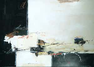 Ron van der Werf - Gemengde techniek op doek, Zonder titel (Groot) verkocht voor € 350!