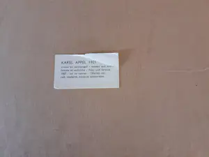 Karel Appel - 'Vrouw en Struisvogel 'op houten paneel kopen? Bied vanaf 175!