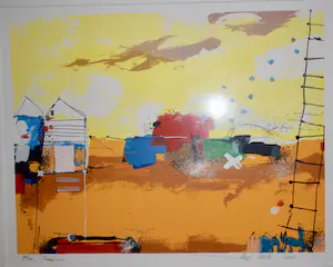 Theo Koster - Zeefdruk Nr. 90 - Connection - Ingelijst kopen? Bied vanaf 75!