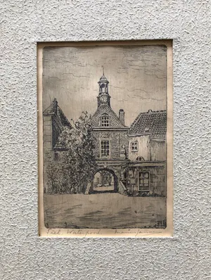 Marius Johannes Janssen - Waterpoort Tiel - Ets kopen? Bied vanaf 1!