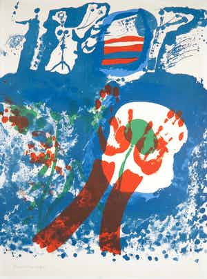 Jef Diederen - Litho, Zonder titel verkocht voor € 1!