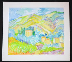 Joe Wols - Acryl op papier, Drôme provencale kopen? Bied vanaf 1!