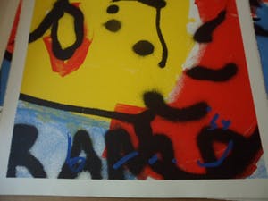 Herman Brood - Zeldzame hand gesigneerde zeefdruk : 'Ramp' kopen? Bied vanaf 125!