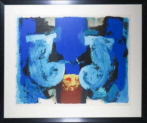 Hans Vanhorck - Zeefdruk, Blue Mesa - Ingelijst (Zeer Groot) kopen? Bied vanaf 40!