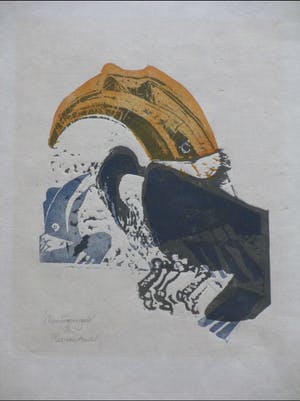 Jaap Ploos van Amstel - Neushoornvogels - Houtsnede kopen? Bied vanaf 45!