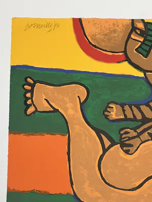 AcheterCorneille - Grote litho Verliefde tijgers, 1996? Enchérissez de 500!