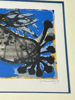 Corneille - Ingelijste lithografie: de muzikale vogel, 1992 kopen? Bied vanaf 485!