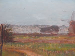 Frederika Broeksmit - Hollands landschap met molen - Marouflé kopen? Bied vanaf 70!