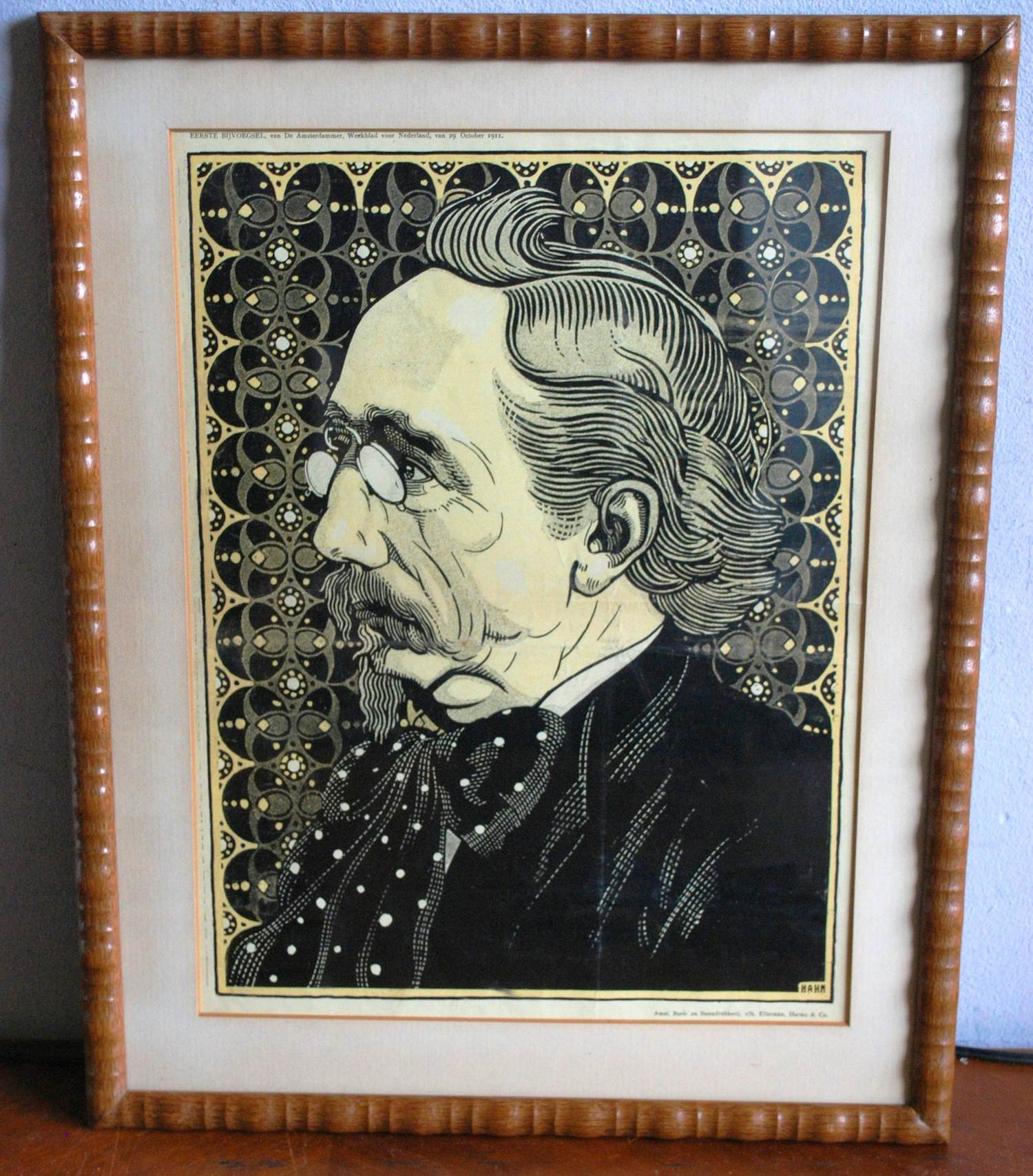 Albert Hahn - Johan Braakensiek, ingelijste litho & extra prent door Louis Raemakers kopen? Bied vanaf 75!
