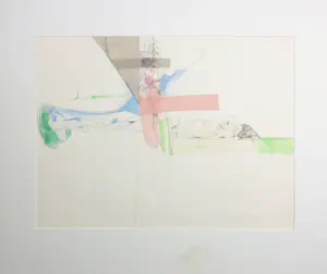 Aart Roos - Potloodtekening en collage, Zonder titel kopen? Bied vanaf 1!