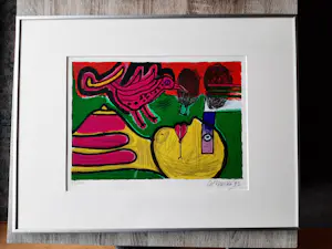 Corneille - zeefdruk - Femme et oiseau - 1992 kopen? Bied vanaf 225!