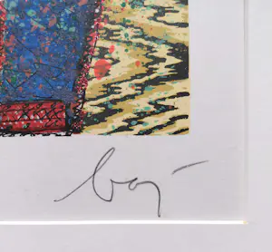 Enrico Baj - Guernica, litho met glitter (netjes ingelijst, groot) kopen? Bied vanaf 250!