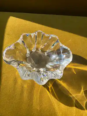 Daum Nancy - Art Nouveau asbak Daum – Frankrijk – kristalglas – luxe design, Art Glass, zwaar verkauft für € 20!