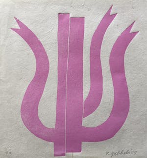 Klaas Gubbels - houtdruk 'Rose Driekan' - 2009 - oplage E/A. kopen? Bied vanaf 265!