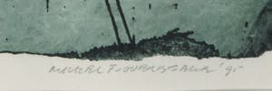 Michel van Overbeeke - Kleurenets met bladgoud, Into itself II - Ingelijst kopen? Bied vanaf 40!