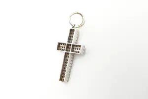 98 - Grote 18 Krt wit-gouden kruishanger - gekeurd kopen? Bied vanaf 190!