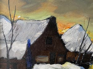 Toon Koster - winterse zonsondergang kopen? Bied vanaf 145!