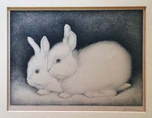 Jan Wittenberg - Twee konijnen verkocht voor € 250!