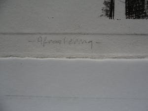 Joost Minnigh - Ets, Titel, "Afrastering". kopen? Bied vanaf 35!