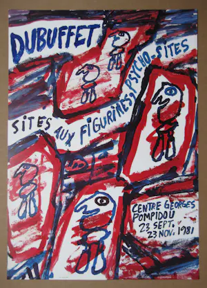 Jean Dubuffet - Tentoonstellingsaffiche - Centre Pompidu - 1981 kopen? Bied vanaf 45!