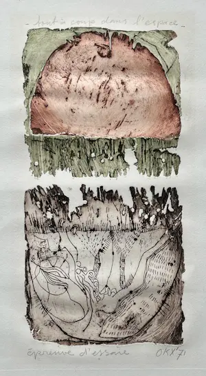 Kees Okx - Tout à coup dans l'espace kopen? Bied vanaf 35!