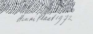Henri Plaat - Pentekening, Zonder titel kopen? Bied vanaf 50!