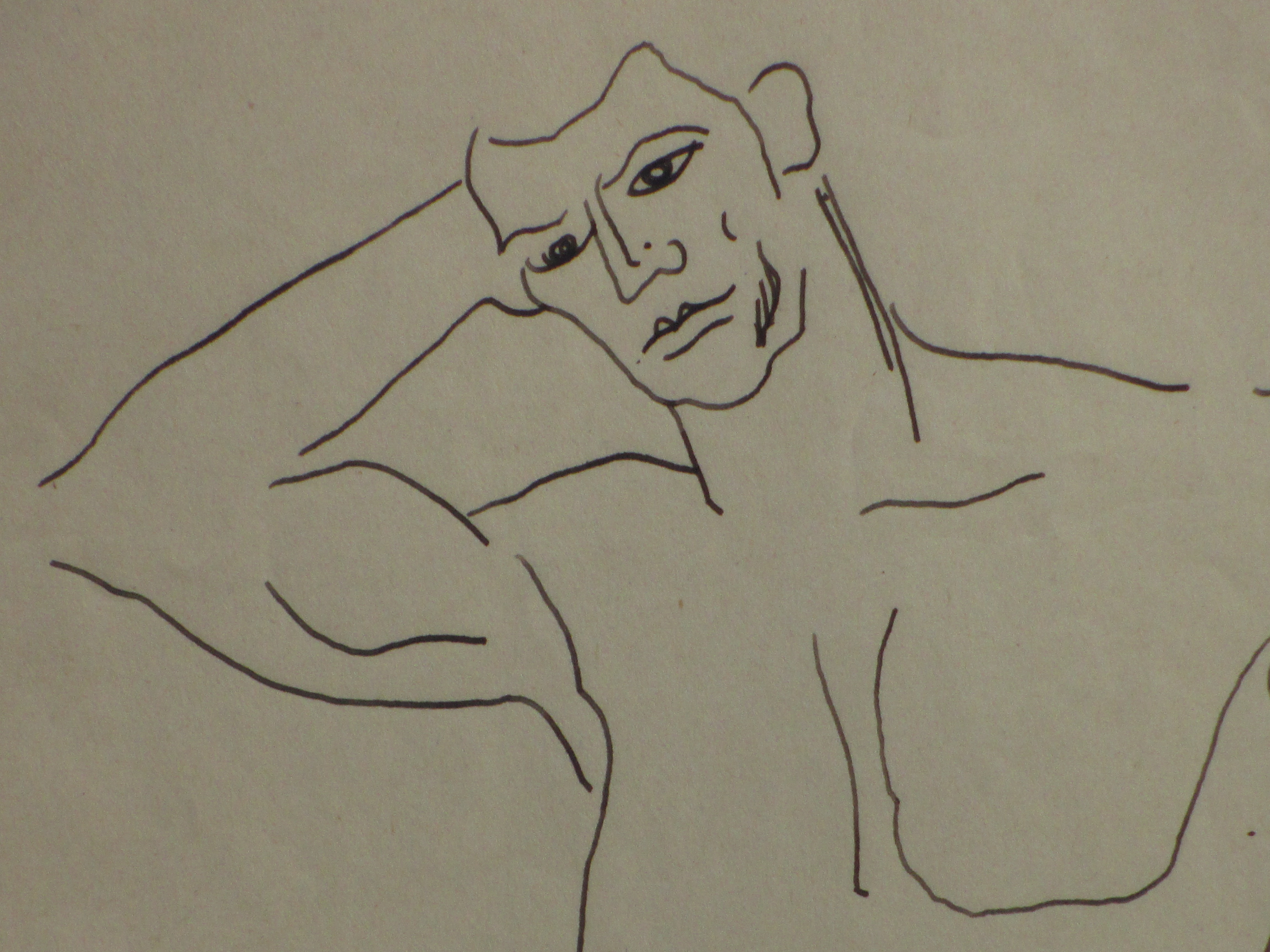 Herman Bieling - Mannentorso - Tekening kopen? Bied vanaf 1!