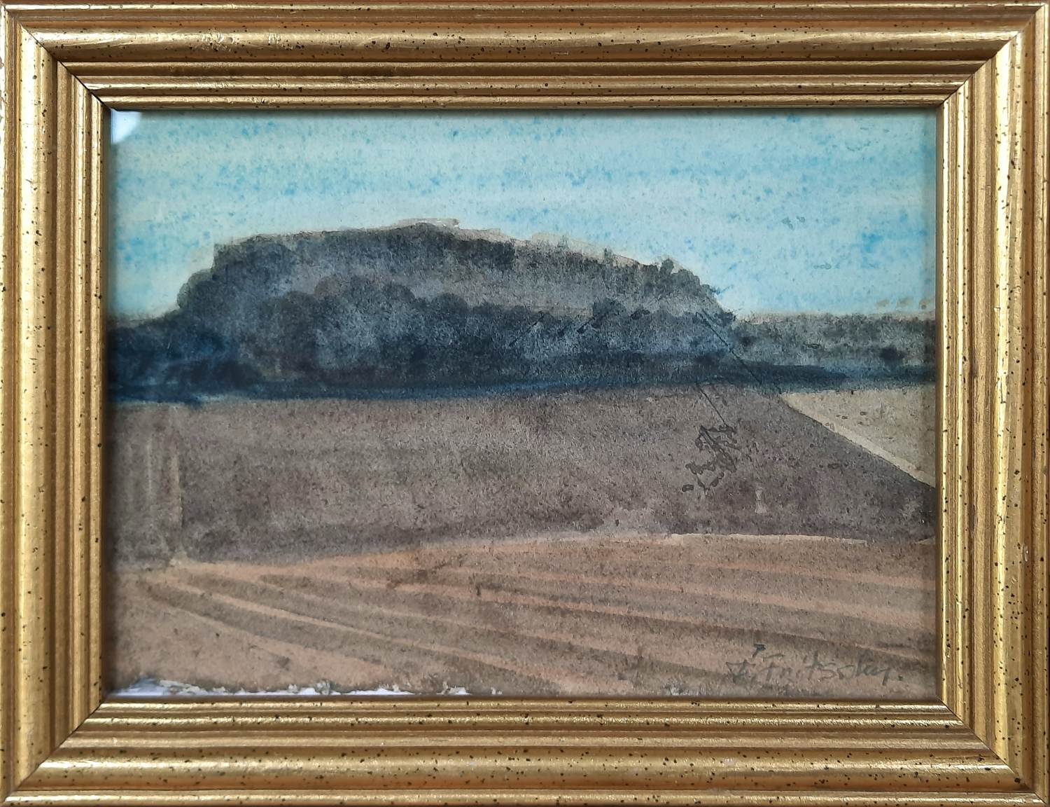 Fred Fritschij - Aquarel op papier - glooiend akkerlandschap (UNIEK WERK) - 25029 kopen? Bied vanaf 125!