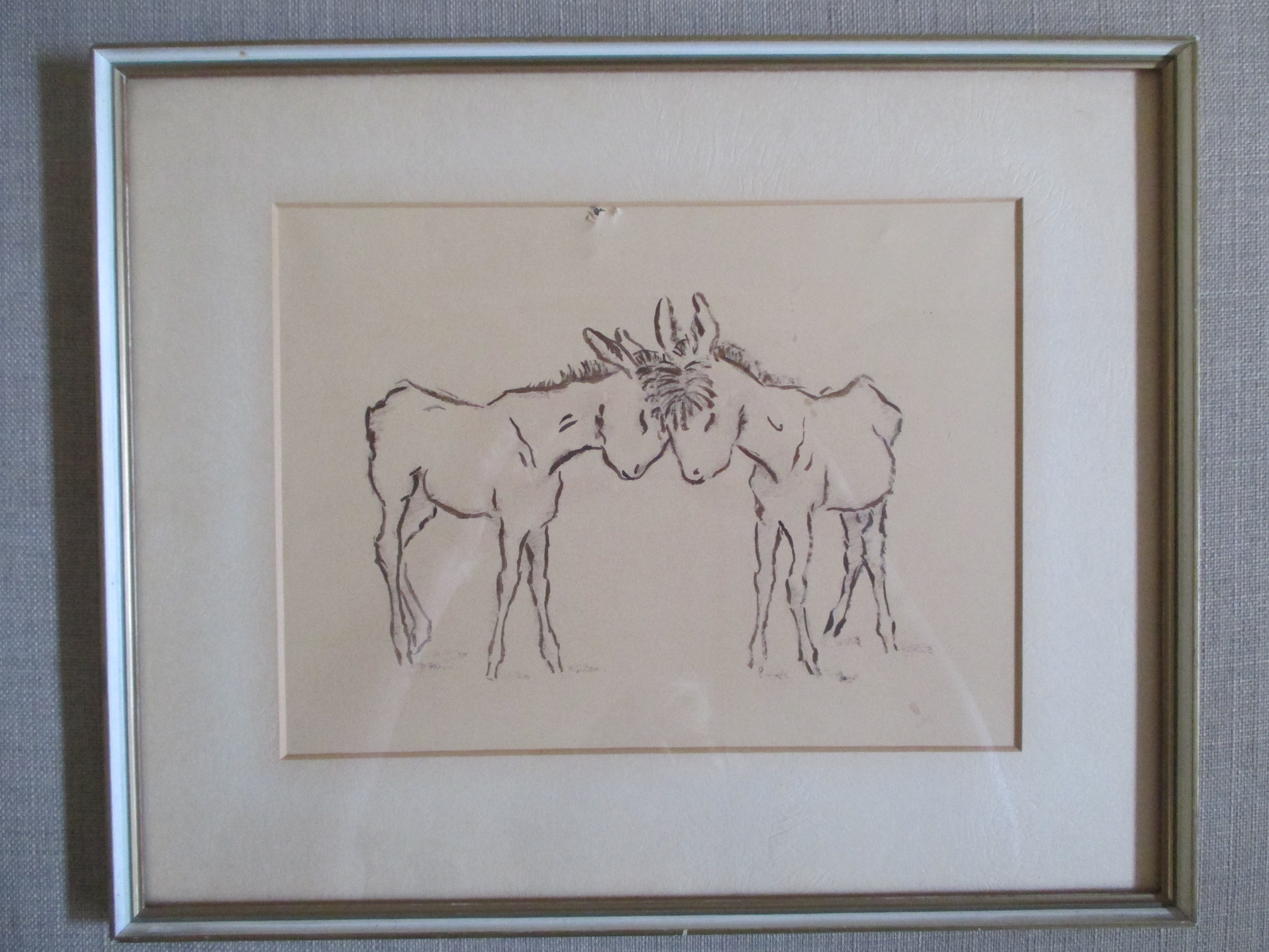 Niet of onleesbaar gesigneerd - Pentekening geitjes kopen? Bied vanaf 1!