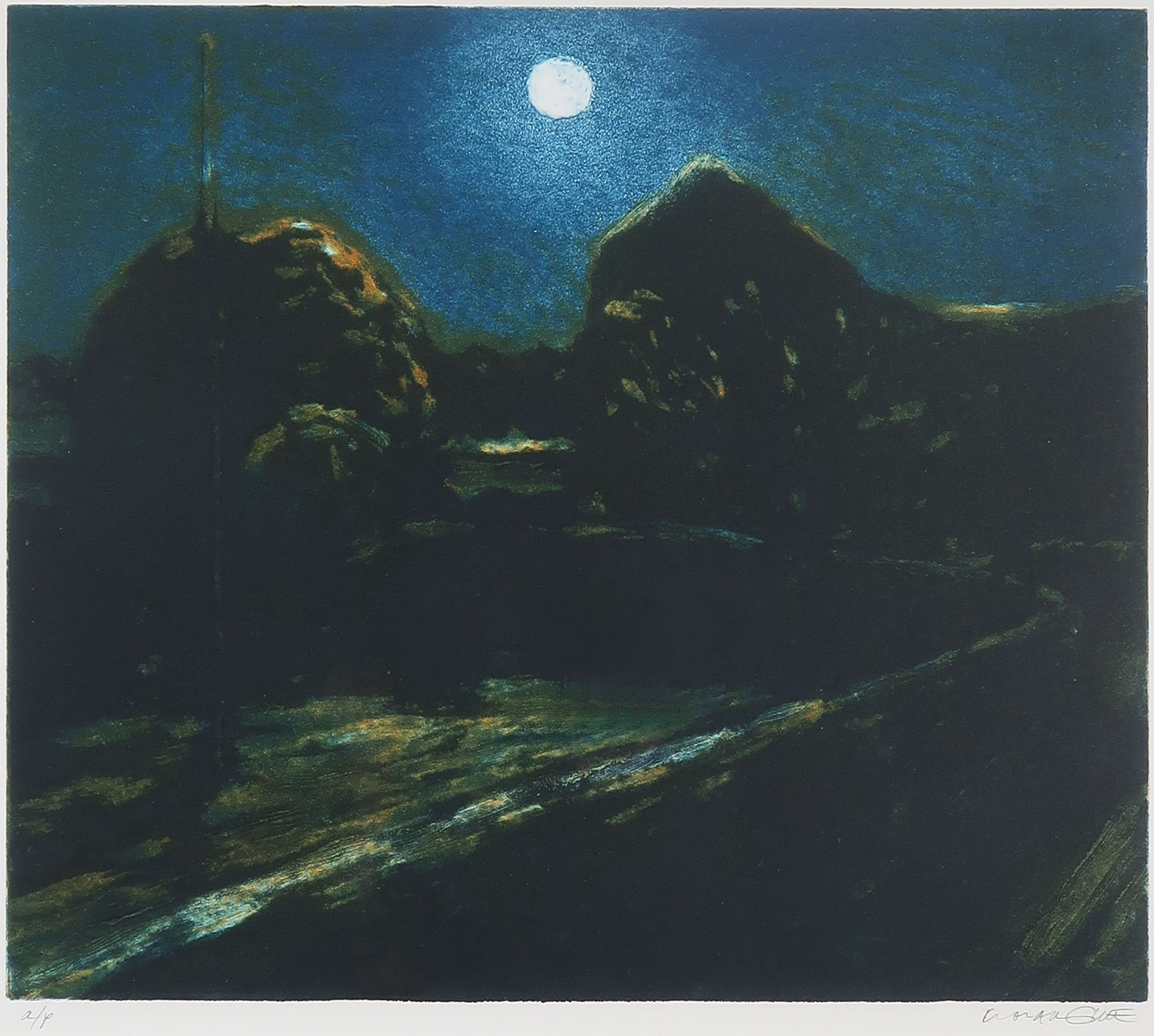 Elmar Gille - Kleurenets, Zonder titel - Ingelijst kopen? Bied vanaf 35!