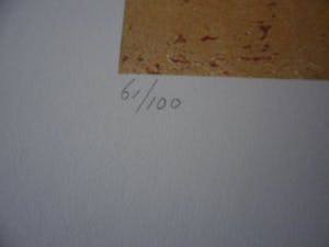 Ada Breedveld - Zeefdruk. z.t. (Dame in kimono met aap) kopen? Bied vanaf 30!