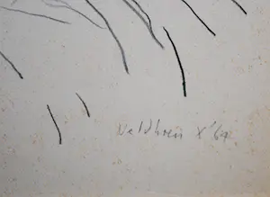 Aat Veldhoen - Litho - naakte vrouw, 1964 kopen? Bied vanaf 60!