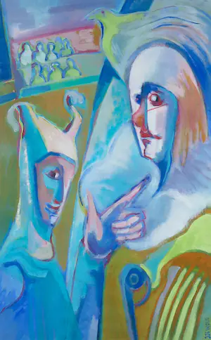 Joe Wols - Acryl op papier, Geen groter dwaas - Ingelijst kopen? Bied vanaf 1!