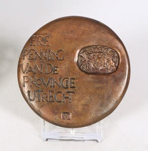Theo van de Vathorst - Bronzen penning, Erepenning van de provincie Utrecht kopen? Bied vanaf 100!