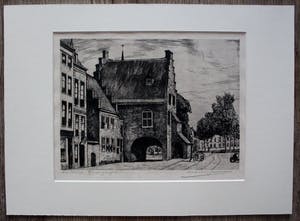Marius Johannes Janssen - Ets: Gevangenenpoort Den Haag kopen? Bied vanaf 55!