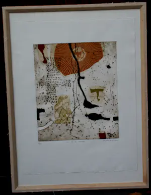 Richard Texier - Ingelijste ets: la ilé du monde kopen? Bied vanaf 99!