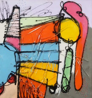 SMAEL - Acryl en collage op doek, Frufilos I kopen? Bied vanaf 1!