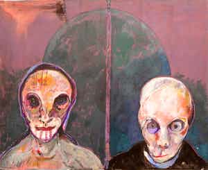 Lucebert - schilderij op doek, handgesigneerd, CoBra verkocht voor € 6000!