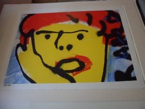 Herman Brood - Zeldzame hand gesigneerde zeefdruk : 'Ramp' kopen? Bied vanaf 125!