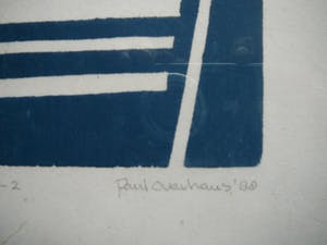 Paul Overhaus - Urbaan Water -houtsnede 1988- kopen? Bied vanaf 45!