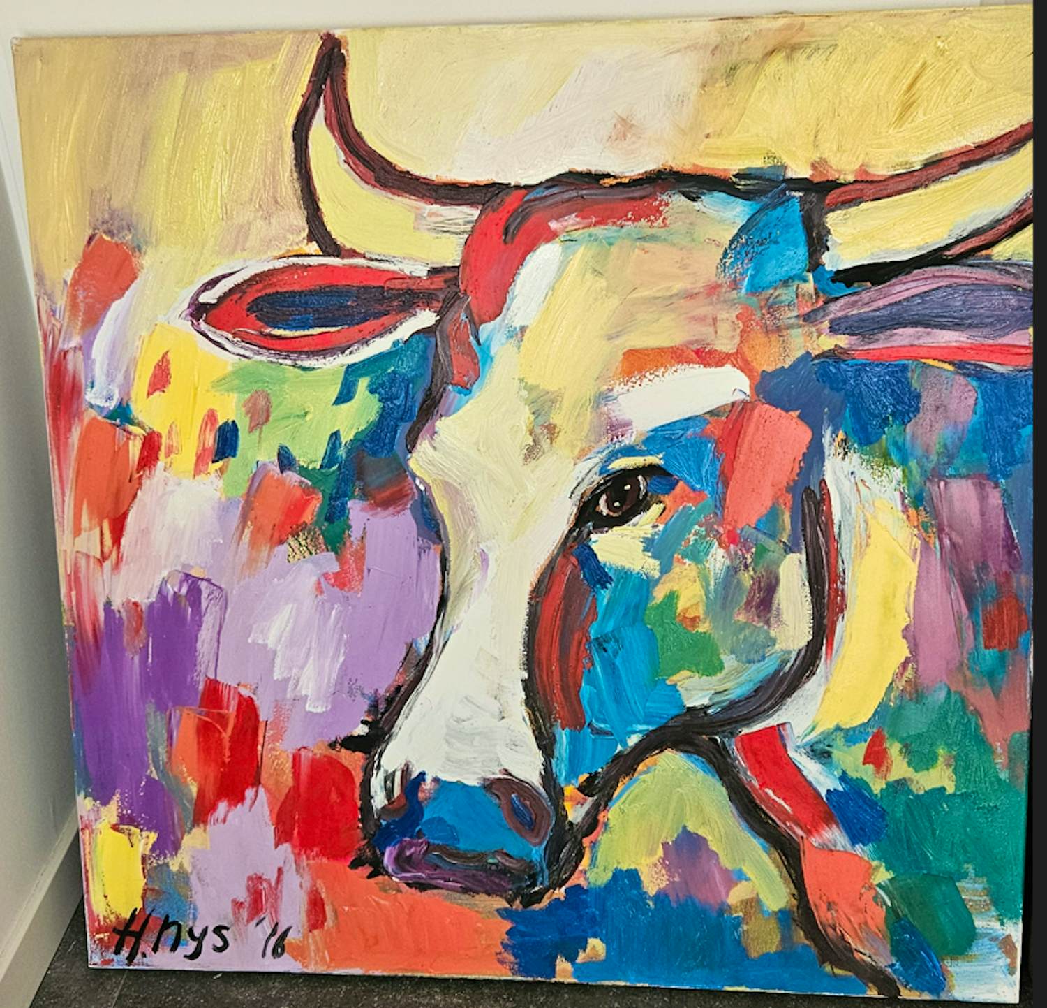 Hendrik Nijs - Kleurrijke koe kopen? Bied vanaf 125!