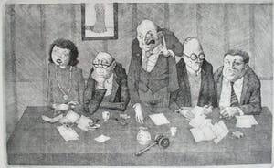 Niet of onleesbaar gesigneerd - Ets "Het bestuur" kopen? Bied vanaf 1!