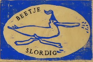 Karin Bos - Houtsnede, Beetje slordig - Ingelijst kopen? Bied vanaf 20!