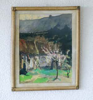 Adri Pieck - Aprildag in de kloosterhof verkocht voor € 175!