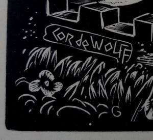 Cor de Wolff - Houtgravure: Breda Oranje stad - 1952 kopen? Bied vanaf 15!